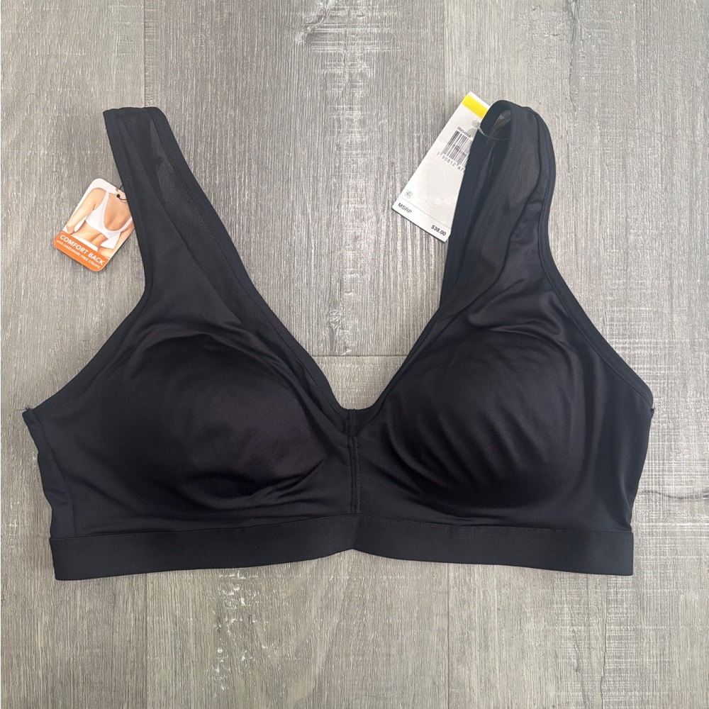 Warner's Black Wireless Seamless Bra